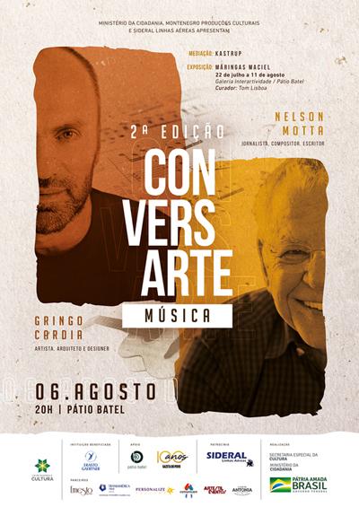 Conversarte reúne Nelson Motta, Gringo Cardia e Guilherme Kastrup para bate-papo sobre música no Pátio Batel