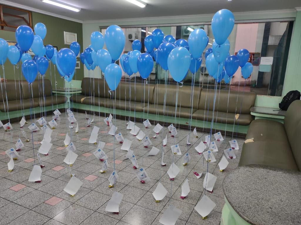 Equipe do Hospital Universitário de Londrina recebe homenagem de Páscoa