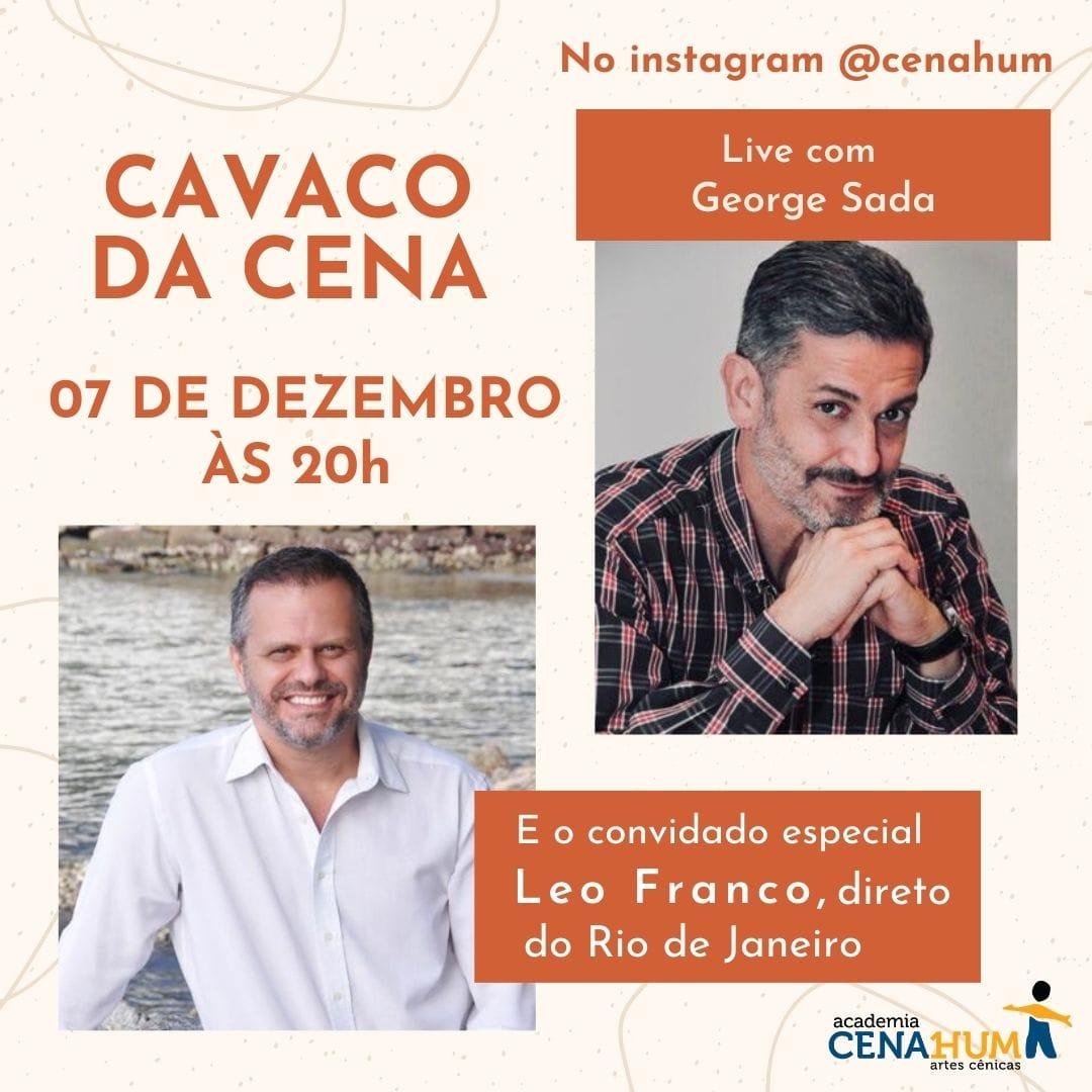 Ator e produtor carioca Leo Franco participa da live Cavaco da Cena