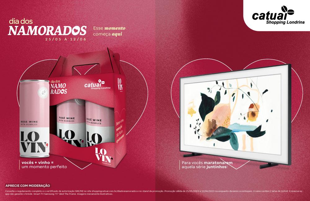 Dia dos Namorados no Catuaí tem sorteio de uma TV Samsung The Frame