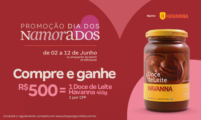 Shopping Curitiba lança campanha de Dia dos Namorados, com doce de leite da Havanna
