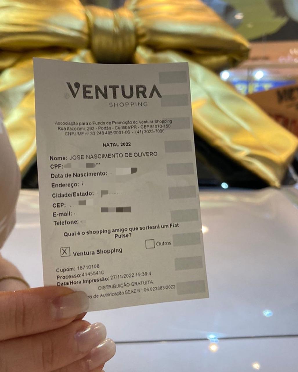 Ventura Shopping sorteia Fiat Pulse