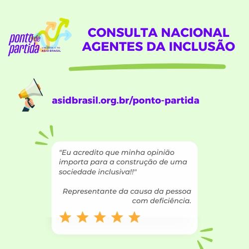 PONTO DE PARTIDA: Projeto da ASID Brasil quer conhecer melhor pessoas com deficiência no Brasil
