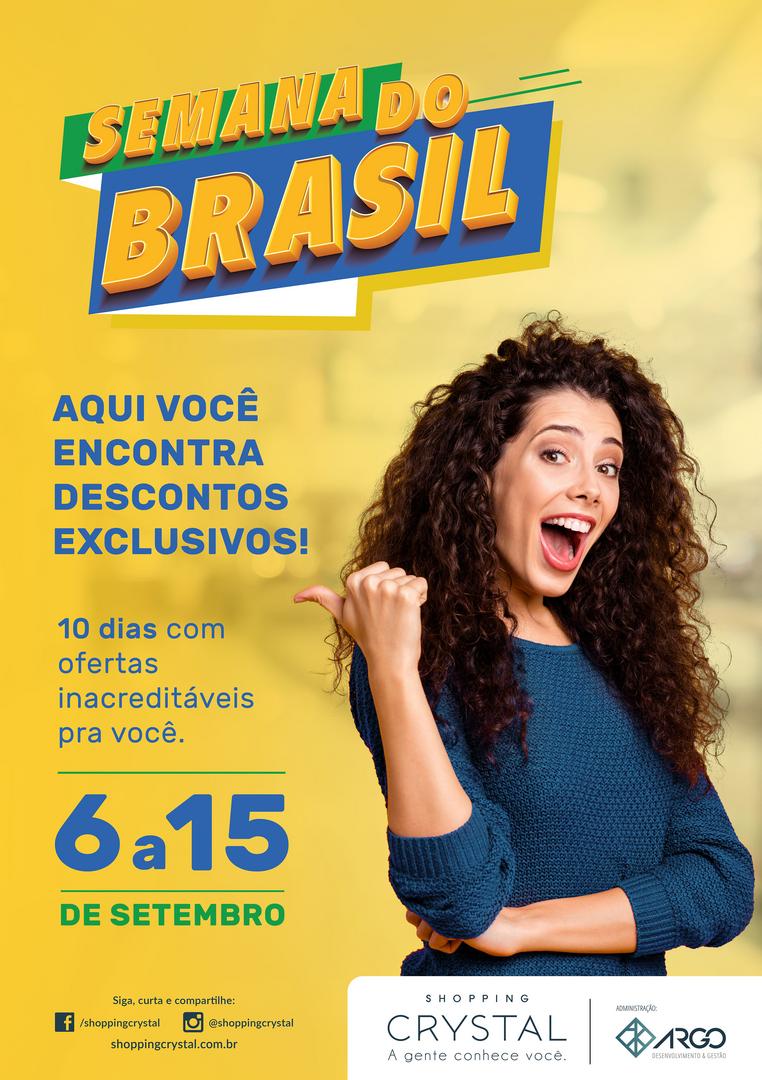 “Semana do Brasil” do Shopping Crystal tem ofertas de até 70%